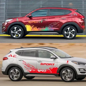 2 uds pegatinas de coche <span class=keywords><strong>4x4</strong></span> deporte montañismo estilo vinilo película embellecedor calcomanías Auto Tuning accesorios para Hyundai Tucson 2017-2023 - Product Image 4