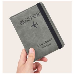 Portefeuille de voyage vierge en cuir PU avec blocage RFID pour passeport et cartes – Vente en gros - Product Image 1