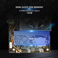 Carte mère de bureau embarquée Mini ITX avec processeur Intel 3865U intégré, DDR4 MAX 16 Go, disque dur SATA