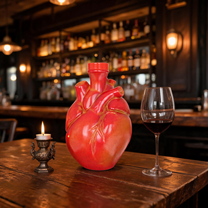 Decantador de Cerámica en Forma de Corazón Rojo <span class=keywords><strong>Sangre</strong></span> Personalizado, Botella de Almacenamiento de Vino de Cerámica para Bar y Regalos Navideños - Product Image 2