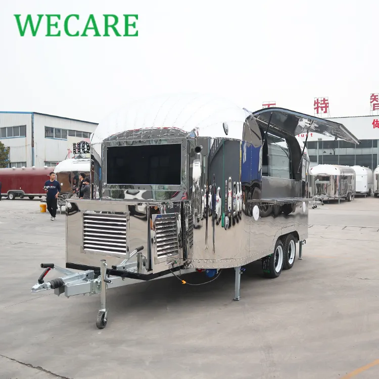 Wecare prezzo di fabbrica Mobile Hot Dog Fast Food rimorchi Airstream Food camion con cucina completa per la vendita europa