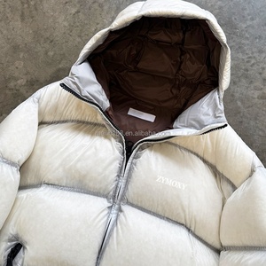 Custom Design Fashion Streetwear Bubble Fluffy Down Coat Zip up Puffer <b>Jackets</b> <b>Men</b> High Quality Bubble Fluffy Puffer Down <b>Jacket</b> - Product Image 2