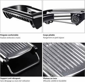 Wholesale Manual Multi-Function Mandolin Slicer Kitchen Adjustable Stainless Steel Foldable Portable Handheld Fruit <b>Vegetable</b> - Product Image 2