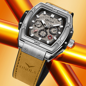 <span class=keywords><strong>Orologio</strong></span> Sportivo da <span class=keywords><strong>Uomo</strong></span> alla Moda ONOLA, <span class=keywords><strong>Orologio</strong></span> al Quarzo Multifunzione con <span class=keywords><strong>Cinturino</strong></span> in <span class=keywords><strong>Pelle</strong></span>, Impermeabile, Ordine all'Ingrosso dal Produttore ON6819 - Product Image 3
