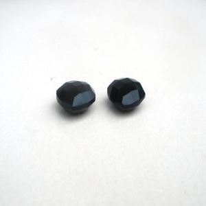 Paire de pierres précieuses naturelles en onyx noir, taille cœur, coupe croisée, 12 mm, pour la création de bijoux - Product Image 1
