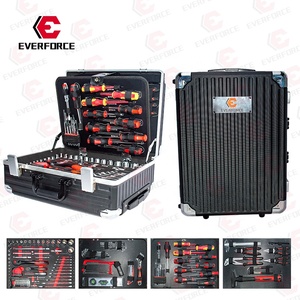EverForce-Kit de herramientas manuales para reparación <span class=keywords><strong>manual</strong></span> del hogar, destornillador de trinquete con broca en caja mecánica, sistema métrico, 64 Uds. - Product Image 2