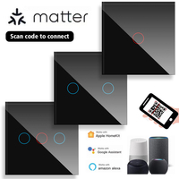 Interruptor de Luz Inteligente JRUMP Matter Homekit con Control Inteligente Compatible con Alexa y Google Homekit 10A Máx. Conexión actual por código QR