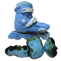 Patins à roulettes en ligne YSMLE pour enfants, débutants, professionnels, intérieur/extérieur, taille réglable, châssis en aluminium, 4 roues en PU, ensembles combinés