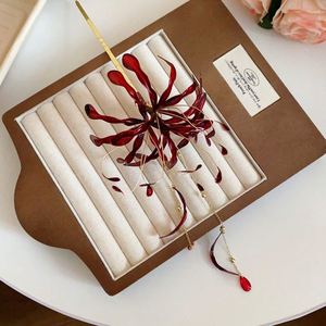 Palillos para el pelo estilo chino con flor de lirio araña, súper encantadores, vintage, con borlas de aceite brillante, para boda y Hanfu - Product Image 5