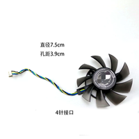 Kipas Pendingin 75MM FD8015U12S DC12V 0,5AMP 4PIN untuk Kipas Pendingin Kartu Video Grafis GTX560 GTX550Ti HD7850