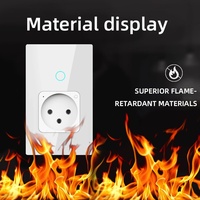 Interruptor Inteligente con Enchufe, Estilo Retro, Estándares Israelíes, 250V, Compatible con Alexa/Google Home, Control Táctil