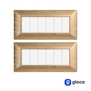 Enchufe de Mesa Gloca con 6 Tomas, Plástico Dorado Satinado, Uso Residencial - Product Image 3