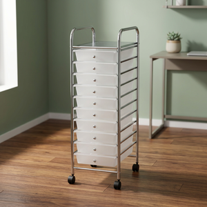 10-tier Storage Trolley Model FLF002-10-WHT Taiwan Origin 5cm Dimensional Tolerance Weight Tolerance 2kg - Product Image 3