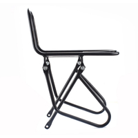 FMFXTRA Porte-Bagages Avant Vélo VTT en Acier, Support de Sacoches, Étagère de Transport pour Vélo, Accessoires de Cyclisme, Charge 30 KG