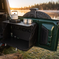 Panneau de rangement arrière tout-terrain, panneau Molle, étagère de chargement pliable en aluminium et acier, porte-bagages pour accessoires Ford Bronco