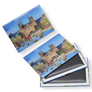 Aimant de réfrigérateur personnalisé en métal argenté, sur mesure, pour la promotion de pays et de villes - Product Image 6