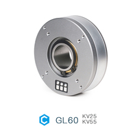 Motor de cardán GL60 KV25 CubeMars Rushless: Motor FOC de 24V con eje hueco de 20mm, impermeable IP45 para LiDAR y cardán de cámara profesional