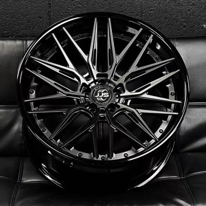 JJSEES Jantes en alliage d'aluminium forgé noir en deux parties 5x120 5x114.3 5x112 18 19 21 22 24 26 20 pouces pour bmw audi <span class=keywords><strong>Ferrari</strong></span> - Product Image 5