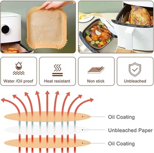 <span class=keywords><strong>COSORI</strong></span> Modern Air Fryer Accessories 6,3 \ "Square 3-5qt 50PCs Blister Box Papel de embalaje Revestimiento de aceite de silicona Otros esenciales - Product Image 2