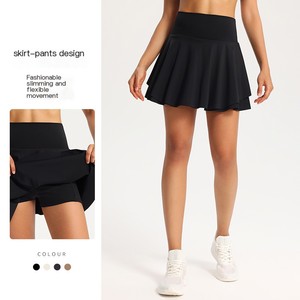 Custom Logo Women Tennis Skirt Pleated High Waist Quick Dry Breathable Sports Skirt with Shorts