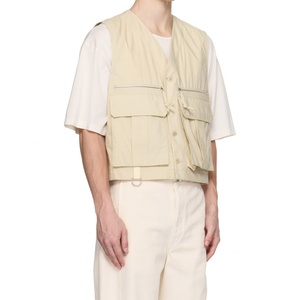 Chaleco de Algodón Ligero Personalizado, Color Beige, Resistente al Viento, con Múltiples Bolsillos con Cremallera, Chaleco Técnico Multifuncional para Pesca y Trabajo - Product Image 2