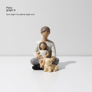 Trang Chủ Nhựa Trang Trí Cha Mẹ Con Đồ Trang Trí Phòng Khách TV Tủ Mẹ Món Quà Ngày Sinh Nhật Quà Tặng Gia Đình Bức Tượng Nhỏ - Product Image 6