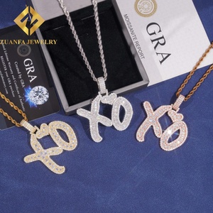 Colgante de Joyería Hip Hop Personalizado con Incrustaciones de Moissanita, Lerter XO VVS, Plata de Ley 925 - Product Image 3