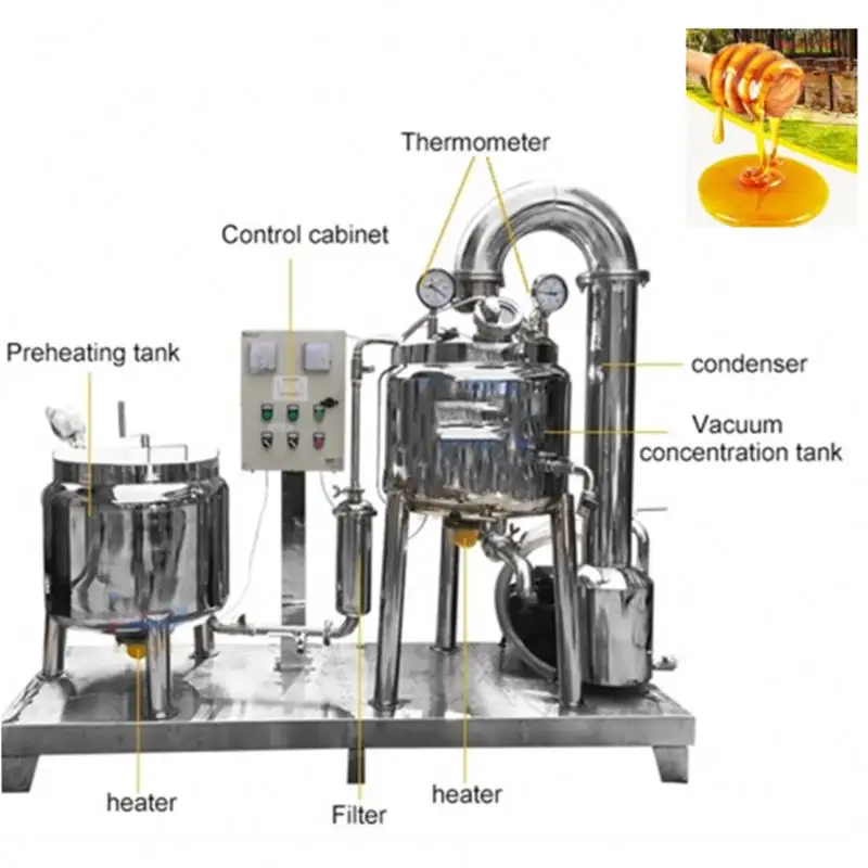 Macchina automatica dell'estrattore del miele del purificatore del miele dell'ape di concentrazione di vuoto della macchina di raffinazione di vendite calde