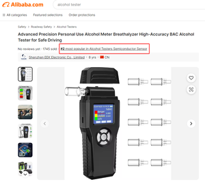SZEEK EK924 Analyseur d'alcoolémie numérique à capteur semi-conducteur, Gamme de <span class=keywords><strong>test</strong></span> BAC 0-0,190% - Product Image 2