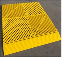 Dalle de sol pour garage, atelier de lavage de voitures, carrelage de garage à emboîtement en PP, pont 40*40*1.8cm, antidérapant pour magasin de détail de voitures