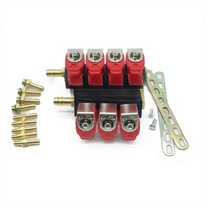 LPG/CNG 자동차 오일-가스 인젝터 레드 스프레이 레일 노즐 4기통 범용 가스 차량 부품 - Product Image 1