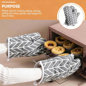 Gants de cuisine en coton avec logo personnalisé, résistants à la chaleur, <span class=keywords><strong>pour</strong></span> la cuisine, la pâtisserie, le micro-ondes, la manipulation des casseroles, des poêles chaudes - Product Image 5