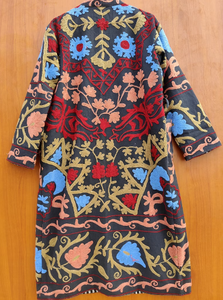 Clásico invierno Casual Boho uzbeko Cachemira Crewel bordado a mano Suzani Chaqueta corta flores Navidad botón especial al por mayor - Product Image 2