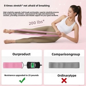 Fascia Elastica per Sollevamento Fianchi, per <span class=keywords><strong>Fitness</strong></span> e Yoga, Uso Domestico, Antiscivolo, Larga ed Elastica - Product Image 3
