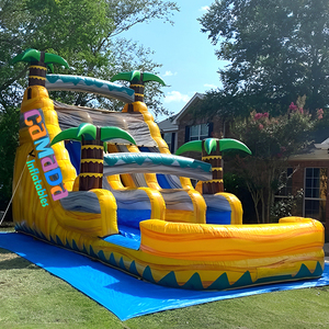 Tobogán Inflable Doble de 20 pies, Trampolín Inflable, Piscina Inflable, Toboganes Acuáticos Tropicales para Adultos, Fiestas - Product Image 3