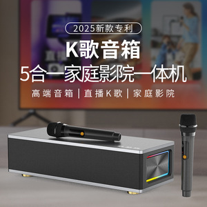 All In One Karaoke Machine Android <b>System</b> Home KTV <b>Speaker</b> With Dual Microphones - Product Image 1