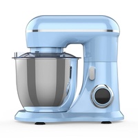 Batteur sur socle multifonctionnel électrique 4,5 litres en acier inoxydable, 10 vitesses, haute puissance, avec amortisseur de chocs, petit pétrin domestique
