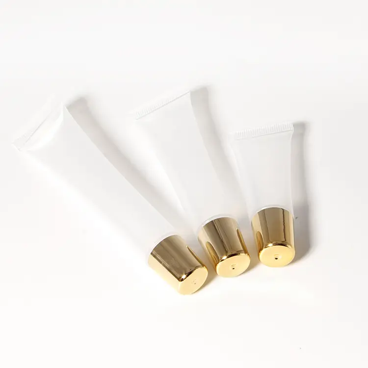 Mejor precio Brillo de labios Envase cosmético transparente Squeeze Cosméticos Tubos de lápiz labial vacío Tubo de brillo de labios 10ml 15ml 20ml