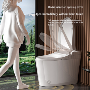 2026 Luxury Rose Gold Intelligent Smart Toilet Automatic Flush Tankless One Piece Heated Bidet Seat for Modern <b>Bathroom</b> WC - Product Image 4