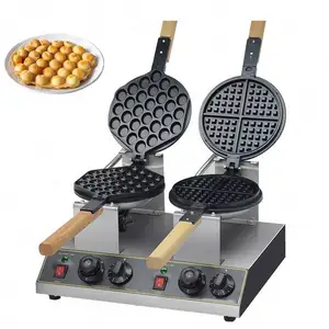 Sıcak satış mutfak waffle makinesi-demir çift paslanmaz ste panda waffle makinesi