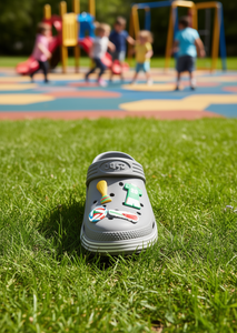 รองเท้าแตะเด็กแบบสวมพร้อมเข็มกลัดลายการ์ตูน ไซส์ 19 สีเทา พื้นรองเท้า EVA  วัสดุพลาสติก - Product Image 2