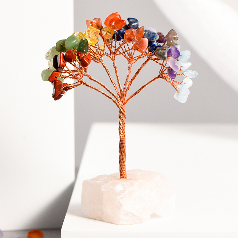 Base en cristal rose - colorée