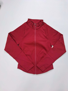 Nouvelle conception de vêtements de sport pour la salle de sport, veste de sport à manches longues à fermeture éclair, coupe ajustée, haute élasticité, effet seconde peau, pour femmes, pour la course à pied - Product Image 5