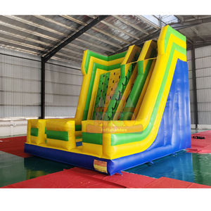 Jeux de carnaval géants les plus populaires Mur d'escalade gonflable combiné avec toboggan Mur d'escalade gonflable pour adultes et enfants - Product Image 2