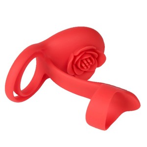 Rose Triple-Ring 10-Frequency <b>Vibrating</b> Penis Ring for Male Masturbation, Prostate Massager, Anti-Ejaculation <b>Vibrating</b> Penis - Product Image 5
