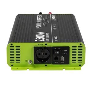 2500W عاكس الطاقة النقي موجة جيبية 12V/24V DC إلى 120V/220V/230V/240V AC مع أنابيب وظيفة المتخصصة RV سيارة 4WD