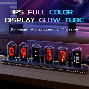 RGB Nixie Tube <strong>Clock</strong> LED Glows IPS Color Screen <strong>DIY</strong> Analog Digital Tube Night Lights Gaming Desktop Home Decoration Gift Idea - Product Image 2