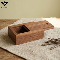 Kotak Cincin Tema Malaikat Kayu Walnut Poles Elegan Baru 2026 dengan Tutup untuk Lamaran & Pertunangan