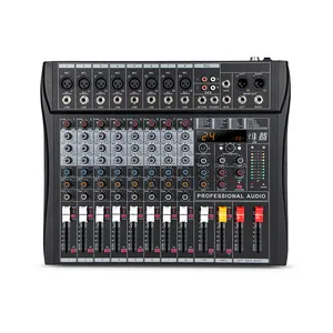 Professional 8/12/16 channels Karaoke DJ Audio Mixer digital mixing console with 24 effects