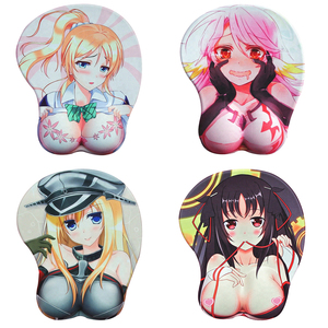 Индивидуальный принт сексуальные девушки большие сиськи коврики для мыши милые Мультяшные фото 3D обнаженные аниме силиконовые гелевые коврики для мыши с нескользящей основой - Product Image 2